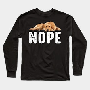 Retriever Royalty Golden NOPE, Stylish Tee for Dog Lovers Long Sleeve T-Shirt